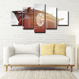 AC Milan Football Club Soccer Team San Siro Stadium 5 Piece Canvas Wall Art Painting Wallpaper Poster Picture Print Photo Decor