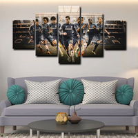 Chelsea Football Club Blue Army Players in Action 5 Piece Canvas Wall Art Painting Wallpaper Poster Picture Print Photo Decor