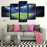 Allianz Arena Bayern Munich Football Team Stadium 5 Piece Canvas Wall Art Painting Wallpaper Poster Picture Print Photo Decor