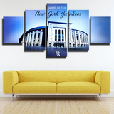 Home Of The New York Yankees Stadium MLB Baseball 5 Piece Canvas Wall Art Painting Wallpaper Poster Picture Print Photo Decor