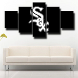 Chicago White Sox MLB Baseball Sports Team Logo 5 Piece Canvas Wall Art Painting Wallpaper Poster Picture Print Photo Decor