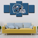 Seattle Seahawks NFL Football Team Logo Helmet 5 Piece Canvas Wall Art Painting Wallpaper Poster Picture Print Photo Decor
