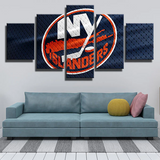 NHL Hockey New York Islanders Sports Team Logo 5 Piece Canvas Wall Art Painting Wallpaper Poster Picture Print Photo Decor
