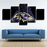Baltimore Ravens NFL Football Sports Team Gloves Logo 5 Piece Canvas Wall Art Painting Wallpaper Poster Picture Print Photo Decor
