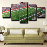 New England Patriots Stadium Rugby Field Green 5 Piece Canvas Wall Art Painting Wallpaper Poster Picture Print Photo Decor