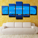 Allianz Arena Blue Bayern Munich Football Stadium 5 Piece Canvas Wall Art Painting Wallpaper Poster Picture Print Photo Decor