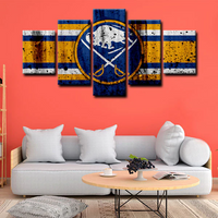 Buffalo Sabres NHL Hockey Sports Team Logo 5 Piece Canvas Wall Art Painting Wallpaper Poster Picture Print Photo Decor