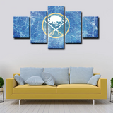 NHL Hockey Sports Ice Scratch Logo Buffalo Sabres 5 Piece Canvas Wall Art Painting Wallpaper Poster Picture Print Photo Decor