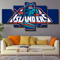 New York Islanders NHL Hockey Team Logo Fisherman 5 Piece Canvas Wall Art Painting Wallpaper Poster Picture Print Photo Decor