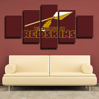 Washington Redskins NFL Football Retro Logo Red Arrow 5 Piece Canvas Wall Art Painting Wallpaper Poster Picture Print Photo Decor