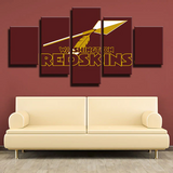 Washington Redskins NFL Football Retro Logo Red Arrow 5 Piece Canvas Wall Art Painting Wallpaper Poster Picture Print Photo Decor