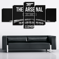 Arsenal FC Premier League Football Team Logo Crest 5 Piece Canvas Wall Art Painting Wallpaper Poster Picture Print Photo Decor