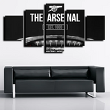 Arsenal FC Premier League Football Team Logo Crest 5 Piece Canvas Wall Art Painting Wallpaper Poster Picture Print Photo Decor