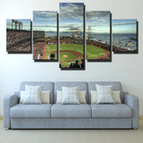 San Francisco Giants MLB Baseball Team Stadium 5 Piece Canvas Wall Art Painting Wallpaper Poster Picture Print Photo Decor