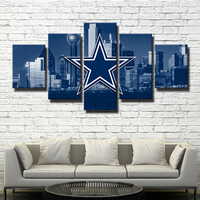Dallas Cowboys NFL Football Sports Team Logo City 5 Piece Canvas Wall Art Painting Wallpaper Poster Picture Print Photo Decor