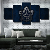 Toronto Maple Leafs NHL Hockey Sports Iron Logo 5 Piece Canvas Wall Art Painting Wallpaper Poster Picture Print Photo Decor