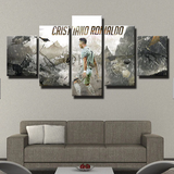 Cristiano Ronaldo Legend Juventus FC Forward CR7 5 Piece Canvas Wall Art Painting Wallpaper Poster Picture Print Photo Decor