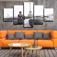 Paris Saint-Germain PSG Football Club Eiffel Tower 5 Piece Canvas Wall Art Painting Wallpaper Poster Picture Print Photo Decor