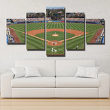 Los Angeles Dodgers MLB Baseball Dodge Stadium 5 Piece Canvas Wall Art Painting Wallpaper Poster Picture Print Photo Decor