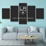 Los Angeles Kings Logo NHL Hockey Sports Team 5 Piece Canvas Wall Art Painting Wallpaper Poster Picture Print Photo Decor