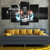 Gianluigi Buffon Juventus FC Soccer Goalkeeper 5 Piece Canvas Wall Art Painting Wallpaper Poster Picture Print Photo Decor