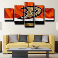 Anaheim Ducks NHL Hockey Sports Team Logo 5 Piece Canvas Wall Art Painting Wallpaper Poster Picture Print Photo Decor