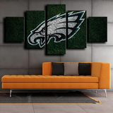 NFL Football Team Philadelphia Eagles Logo 5 Piece Canvas Wall Art Painting Wallpaper Poster Picture Print Photo Decor