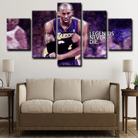 Legend Kobe Bryant Los Angeles Lakers NBA Basketball 5 Piece Canvas Wall Art Painting Wallpaper Poster Picture Print Photo Decor