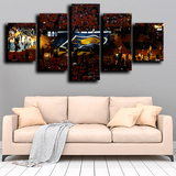 Indiana Pacers Bankers Life Fieldhouse Stadium 5 Piece Canvas Wall Art Painting Wallpaper Poster Picture Print Photo Decor