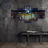 Kansas City Royals Stadium & Logo MLB Baseball Team 5 Piece Canvas Wall Art Painting Wallpaper Poster Picture Print Photo Decor