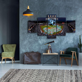 Kansas City Royals Stadium & Logo MLB Baseball Team 5 Piece Canvas Wall Art Painting Wallpaper Poster Picture Print Photo Decor