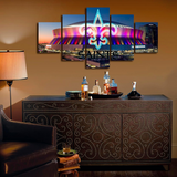 New Orleans Saints NFL Football Team Logo & City 5 Piece Canvas Wall Art Painting Wallpaper Poster Picture Print Photo Decor