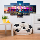 New Orleans Saints NFL Football Team Logo & City 5 Piece Canvas Wall Art Painting Wallpaper Poster Picture Print Photo Decor