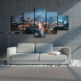 Indianapolis Colts NFL Football Team Logo Cityscape View 5 Piece Canvas Wall Art Painting Wallpaper Poster Picture Print Photo Decor