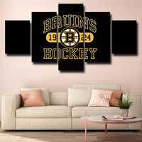 Boston Bruins Hockey Team Logo 1924 5 Piece Canvas Wall Art Painting Wallpaper Poster Picture Print Photo Decor