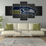Seattle Seahawks Logo NFL American Football Team 5 Piece Canvas Wall Art Painting Wallpaper Poster Picture Print Photo Decor