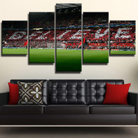 Manchester United Believe Old Trafford Football Stadium 5 Piece Canvas Wall Art Painting Wallpaper Poster Picture Print Photo Decor