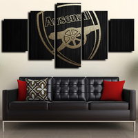 Premier League Arsenal FC Football Team Logo Crest 5 Piece Canvas Wall Art Painting Wallpaper Poster Picture Print Photo Decor