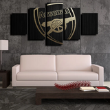 Premier League Arsenal FC Football Team Logo Crest 5 Piece Canvas Wall Art Painting Wallpaper Poster Picture Print Photo Decor