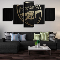 Premier League Arsenal FC Football Team Logo Crest 5 Piece Canvas Wall Art Painting Wallpaper Poster Picture Print Photo Decor