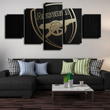 Premier League Arsenal FC Football Team Logo Crest 5 Piece Canvas Wall Art Painting Wallpaper Poster Picture Print Photo Decor