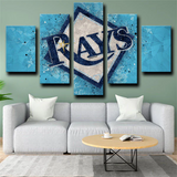 Tampa Bay Rays MLB Baseball Sports Team Logo 5 Piece Canvas Wall Art Painting Wallpaper Poster Picture Print Photo Decor