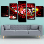 NFL Team Arizona Cardinals Logo Football Sports 5 Piece Canvas Wall Art Painting Wallpaper Poster Picture Print Photo Decor