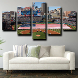 Cleveland Indians MLB Baseball Sports Team Stadium 5 Piece Canvas Wall Art Painting Wallpaper Poster Picture Print Photo Decor