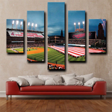Cleveland Indians MLB Baseball Ballpark Stadium 5 Piece Canvas Wall Art Painting Wallpaper Poster Picture Print Photo Decor