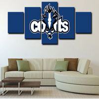 NFL American Football Team Indianapolis Colts Symbol 5 Piece Canvas Wall Art Painting Wallpaper Poster Picture Print Photo Decor