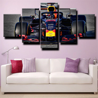 Red Bull Racing Formula 1 Front View Honda 5 Piece Canvas Wall Art Painting Wallpaper Poster Picture Print Photo Decor