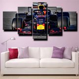 Red Bull Racing Formula 1 Front View Honda 5 Piece Canvas Wall Art Painting Wallpaper Poster Picture Print Photo Decor