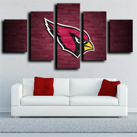 NFL Football Team Arizona Cardinals Sports Logo 5 Piece Canvas Wall Art Painting Wallpaper Poster Picture Print Photo Decor