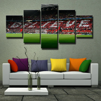 Manchester United Believe Old Trafford Football Stadium 5 Piece Canvas Wall Art Painting Wallpaper Poster Picture Print Photo Decor